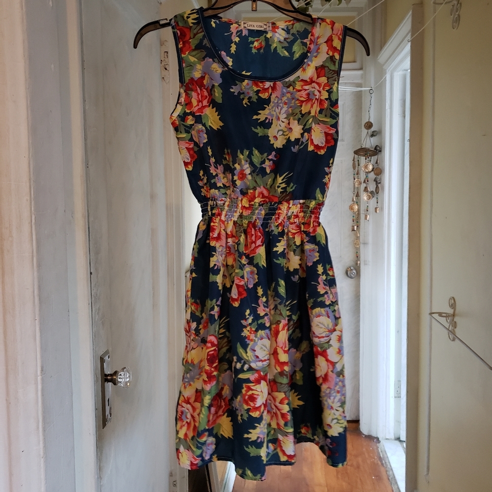 Floral Blue Dress